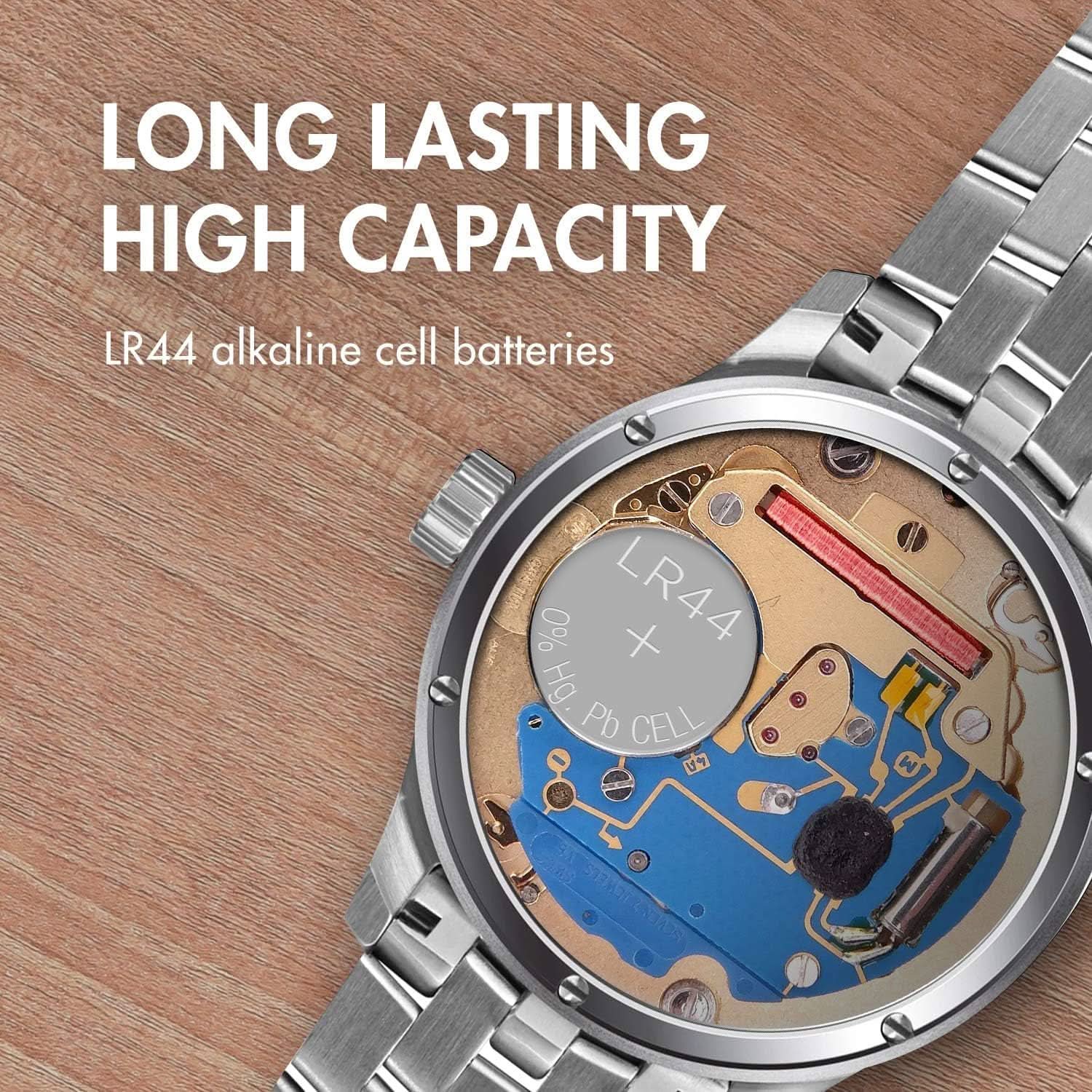 [5 Pack] LR44 / AG13 / 357 / SR44 Button Cell Batteries – 1.5V Premium Alkaline - Office Catch