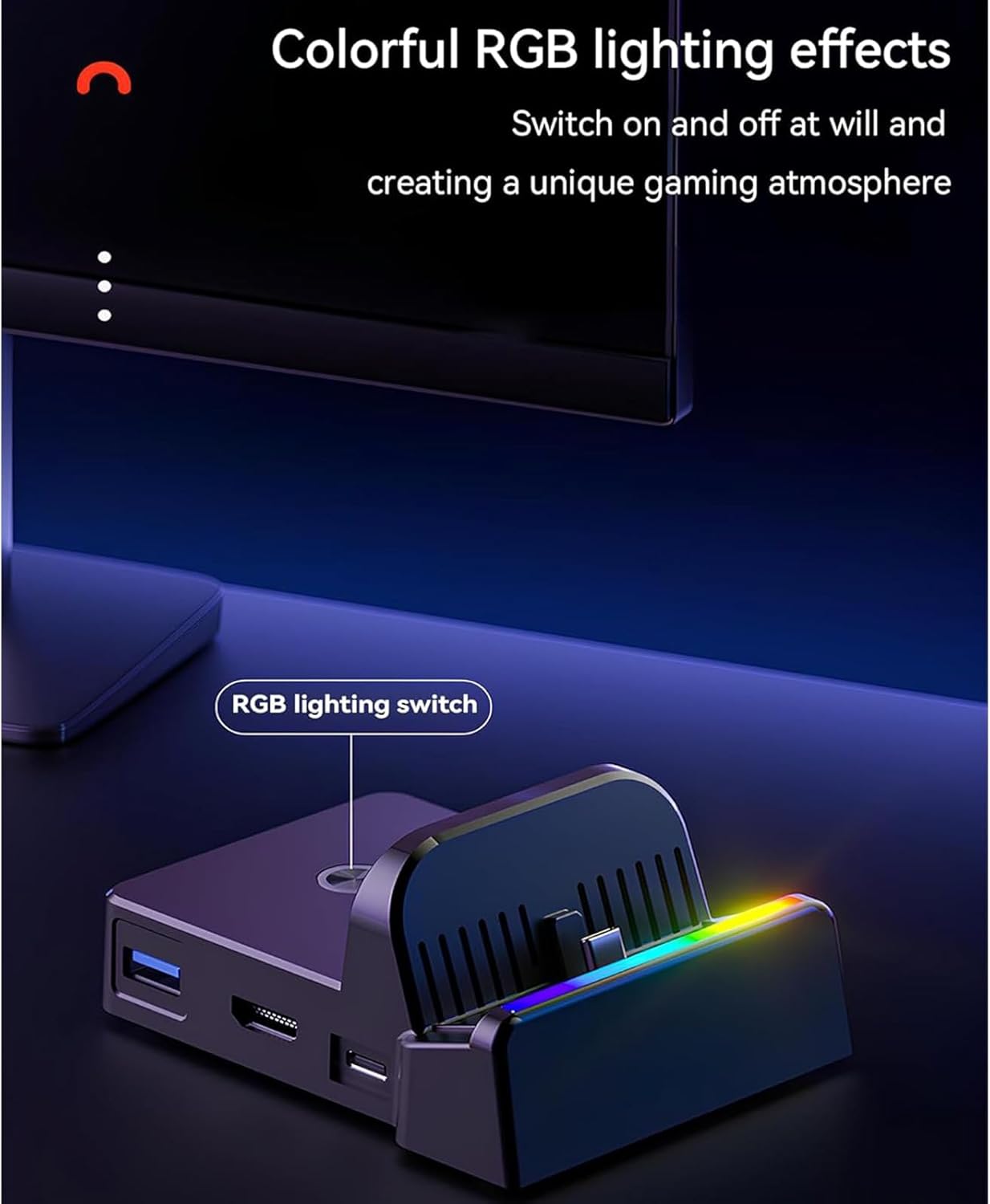 Mini TV Dock Docking Station for Nintendo Switch 1 , 2 & OLED | Portable Charging Stand