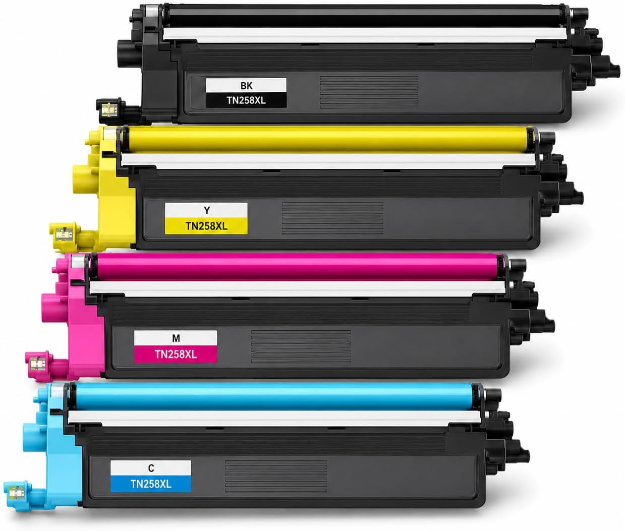 TAVICE TN258/TN258XL 4-Pack Toner Cartridge Compatible with Brother MFC-L8390CDW/L3760CDW