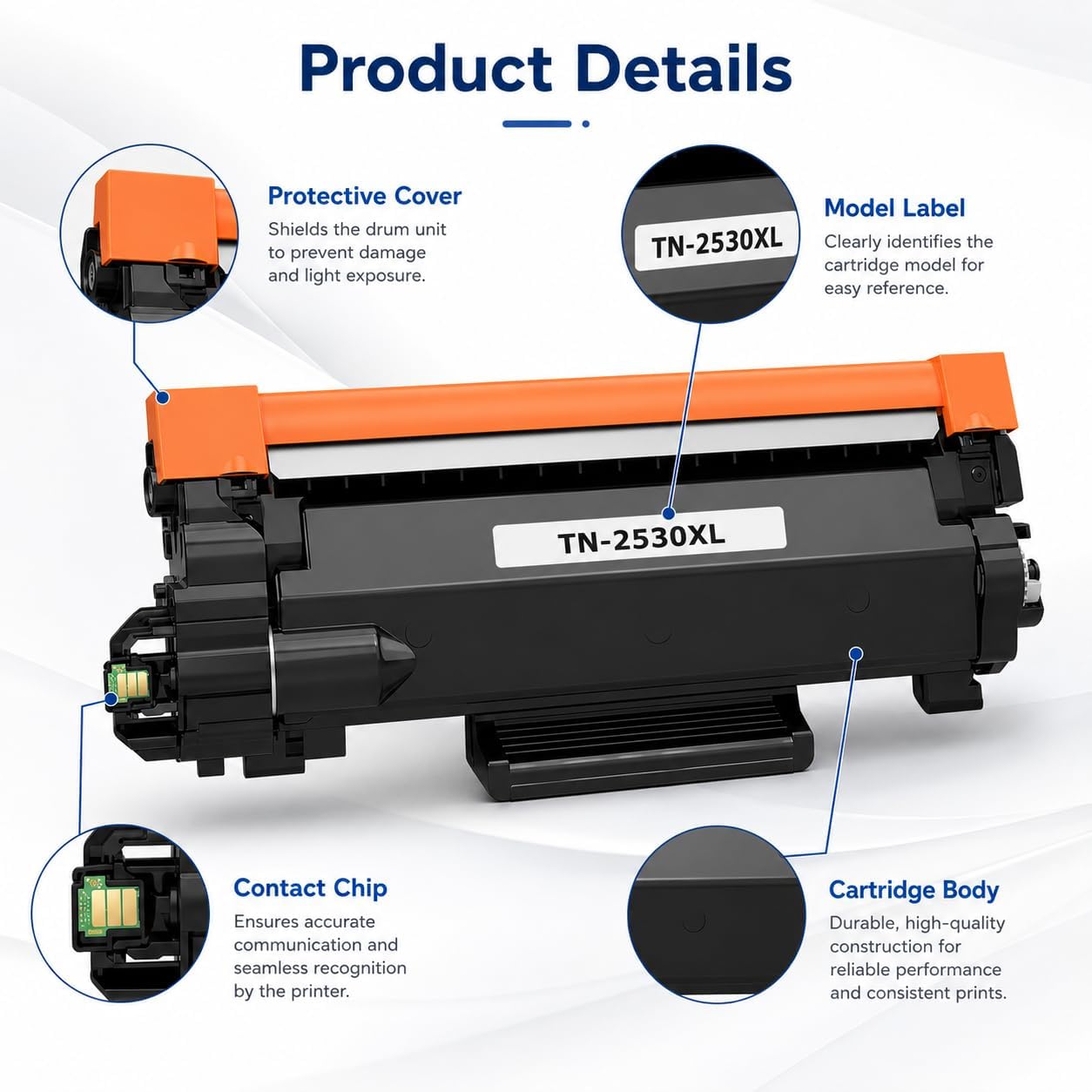 TAVICE 2X TN2530XL Toner Compatible with Brother MFC-L2800DW DCP-L2640DW HL-L2460DW