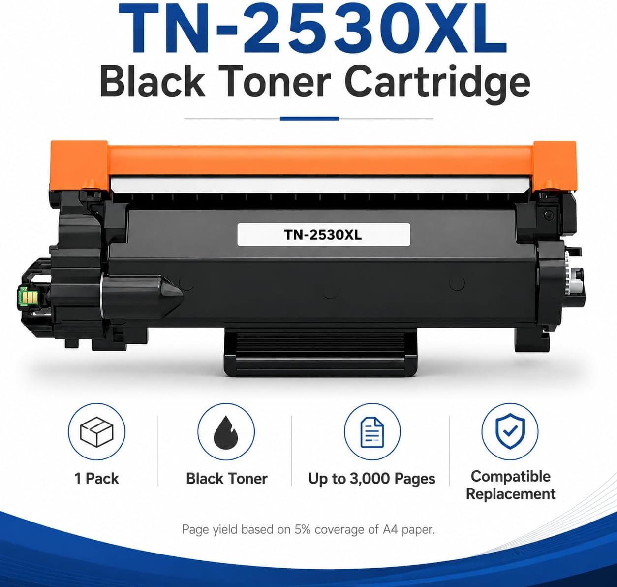 TAVICE 2X TN2530XL Toner Compatible with Brother MFC-L2800DW DCP-L2640DW HL-L2460DW