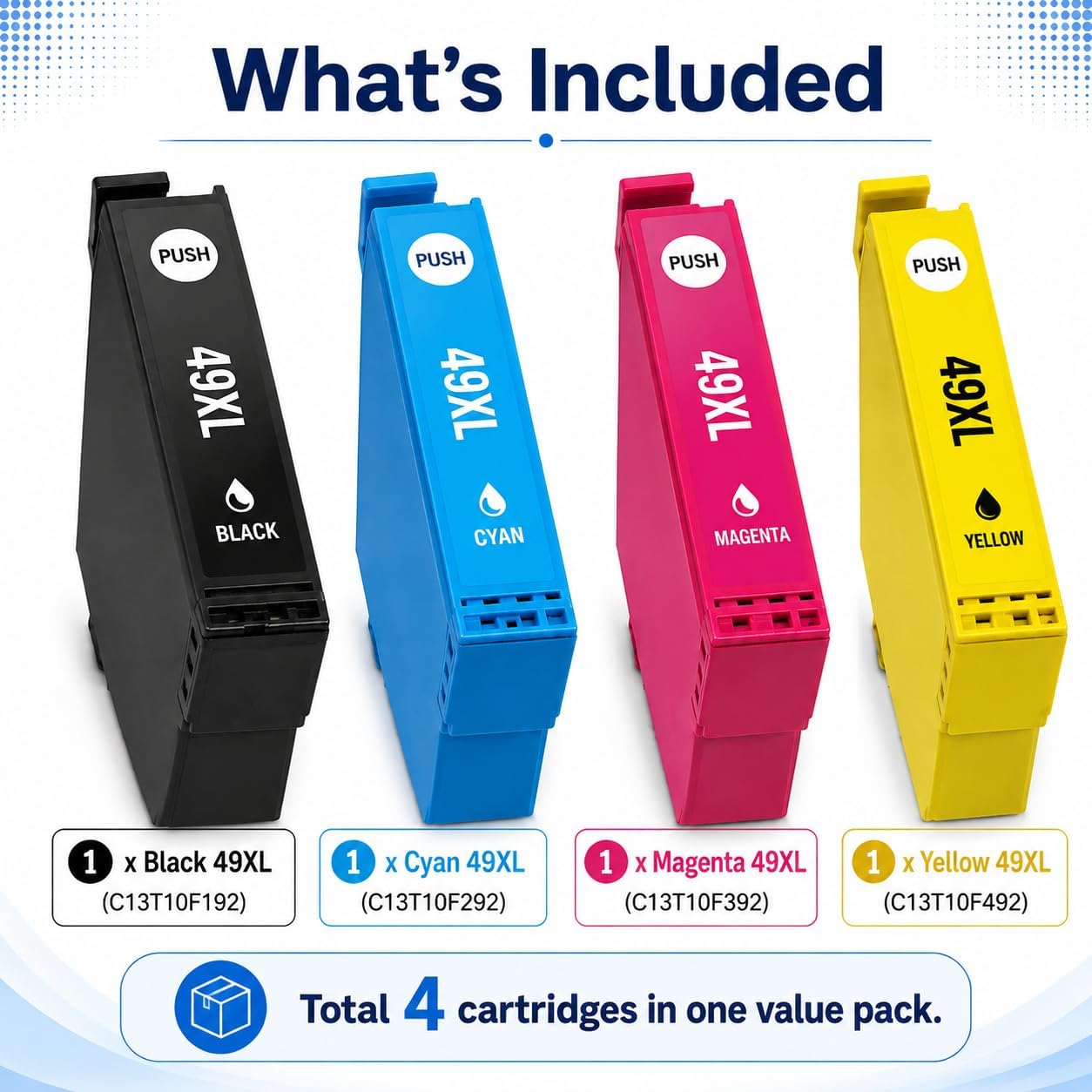 TAVICE 4X 49XL Ink Cartridges Compatible with Epson XP-2205 XP-4205 XP2205 XP4205