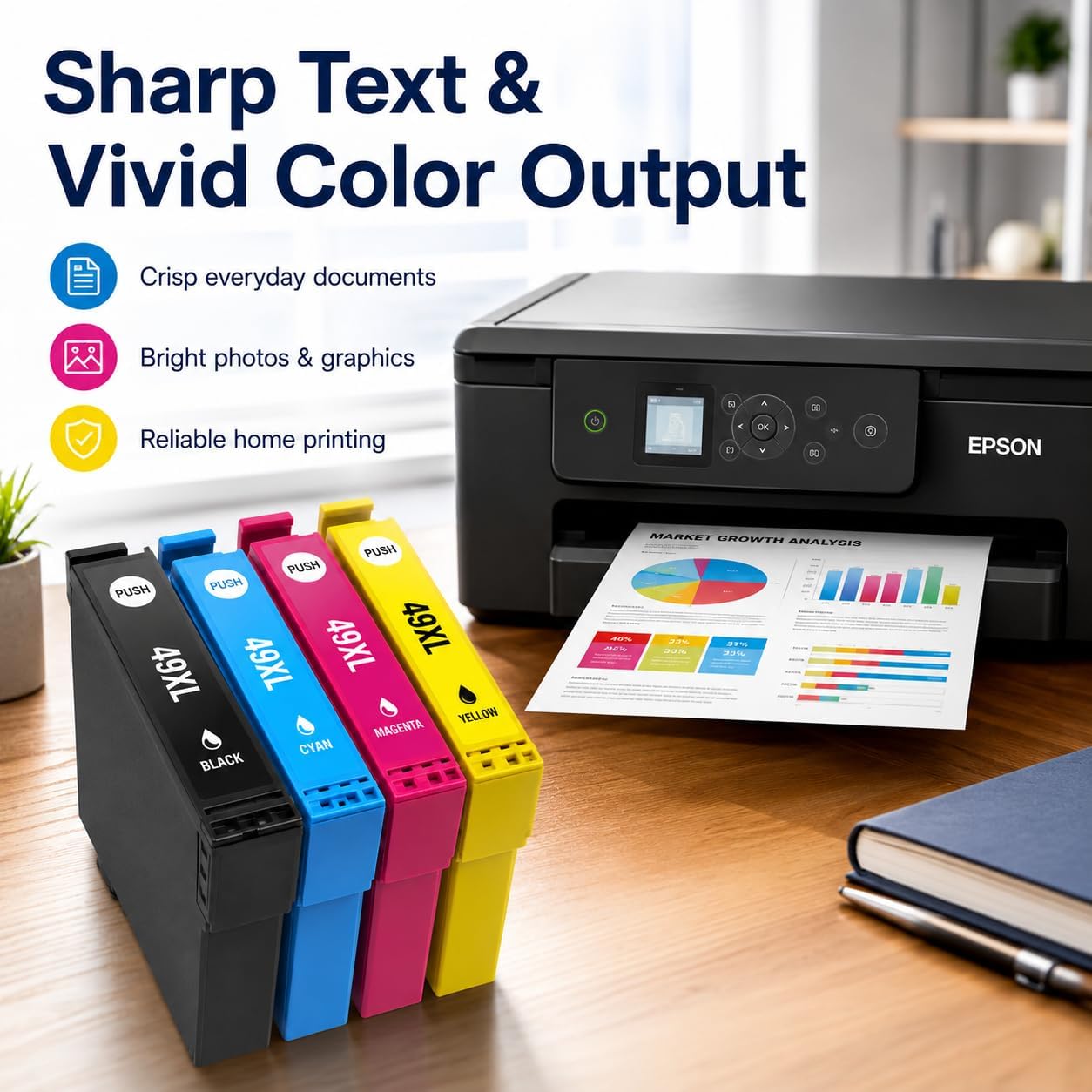 TAVICE 4X 49XL Ink Cartridges Compatible with Epson XP-2205 XP-4205 XP2205 XP4205