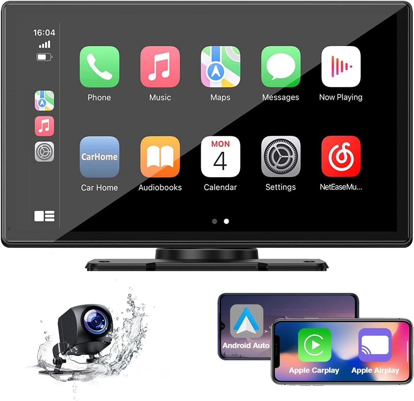 9"Car Stereo Radio For Wireless Apple Carplay&Android Auto Portable Head Unit FM - Office Catch