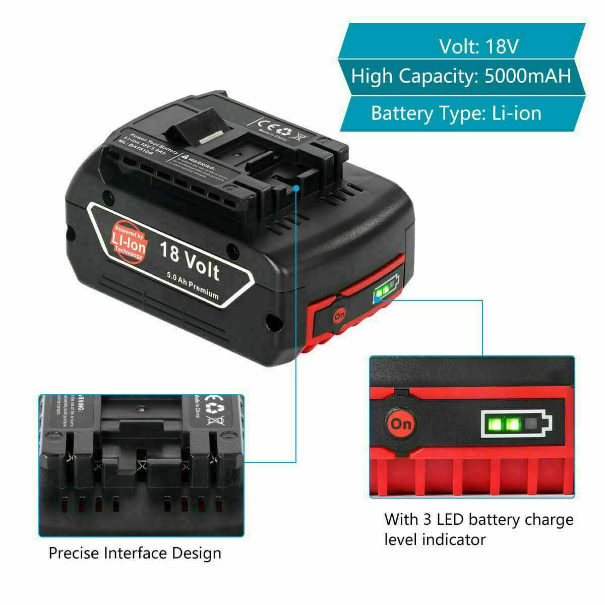 BAT609 Compatible Battery for Bosch BAT618, BAT618G, GBA 18V 4.0Ah Li - ion – Fits 17618 - 01, BAT609G - Office Catch