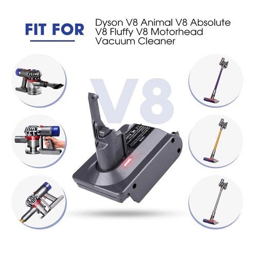 Dyson V8 Replacement Battery & Charger – Compatible with SV10/SV25 – Long - Lasting Power Pack - Office Catch