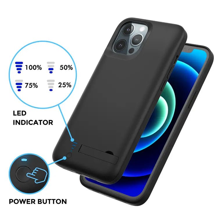 iPhone 16 Plus 5000mAh Portable Charging Case | Power Bank Battery Cover - Office Catch