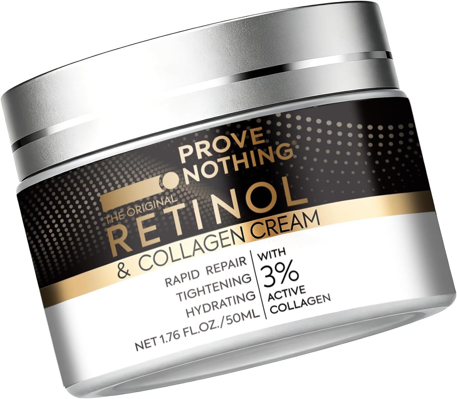 PROVE NOTHING Anti - Aging Retinol Cream for Face with Collagen & 5% Hyaluronic Acid Day & Night Moisturiser for All Skin Types (50ml) | DESIGNED IN AUSTRALIA - Office Catch