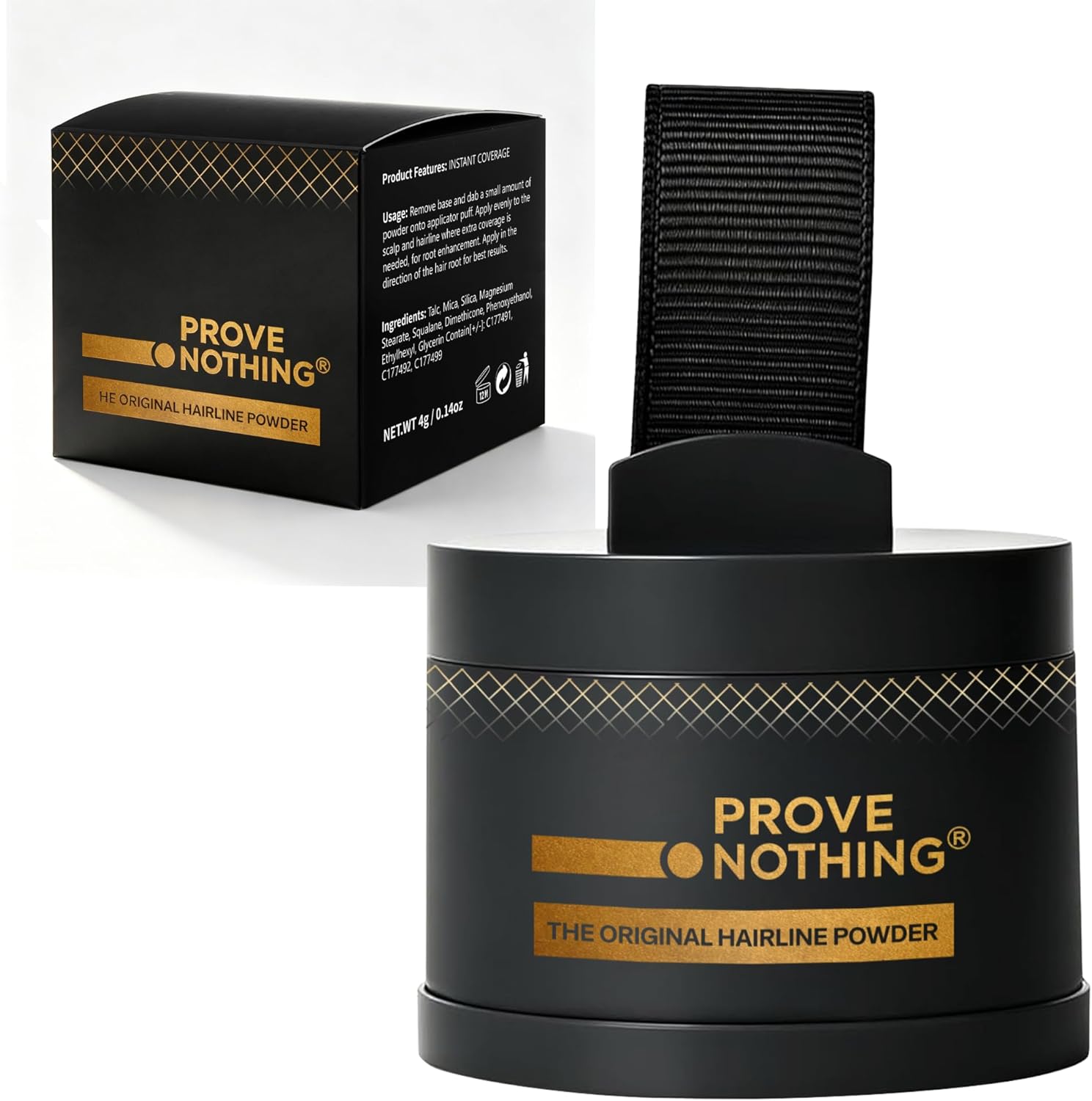 PROVE NOTHING Hairline Powder Root Touch - Up Designed in Australia, Gray Coverage, Bald Spot Concealer, Thinning Hair Fill - In Powder, Sweat & Water Resistant, 24 - Hour Wear for Women & Men (Medium Brown) - Office Catch