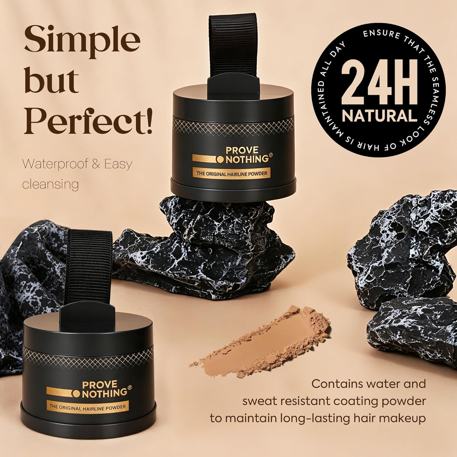 PROVE NOTHING Hairline Powder Root Touch - Up Designed in Australia, Gray Coverage, Bald Spot Concealer, Thinning Hair Fill - In Powder, Sweat & Water Resistant, 24 - Hour Wear for Women & Men (Medium Brown) - Office Catch