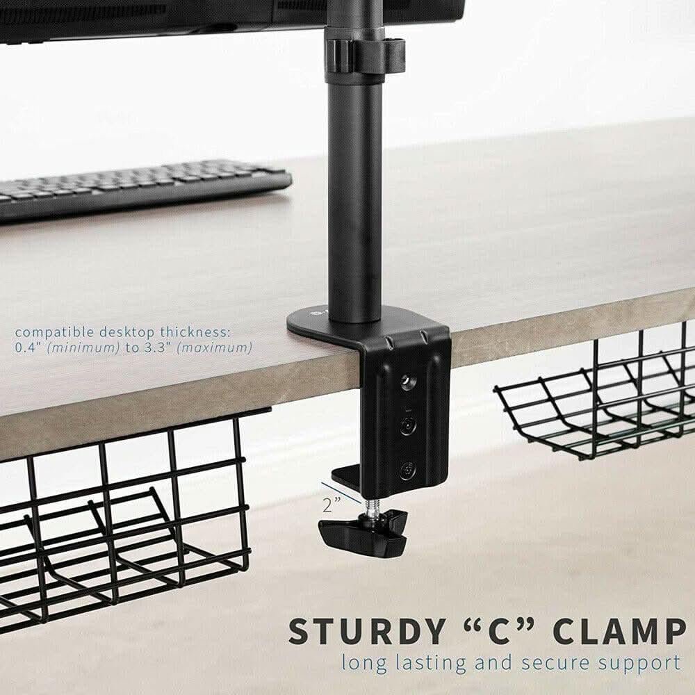 Single Monitor Arm Desk Mount for Screens up to 32" | Adjustable VESA 75x75 / 100x100, 8kg Capacity - Office Catch