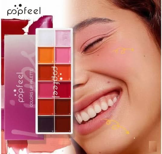 TAVICE 12 - Color Long - Lasting 2 - in - 1 Lipstick & Blush Palette Lightweight, Hydrating Formula for Effortless Beauty - Office Catch