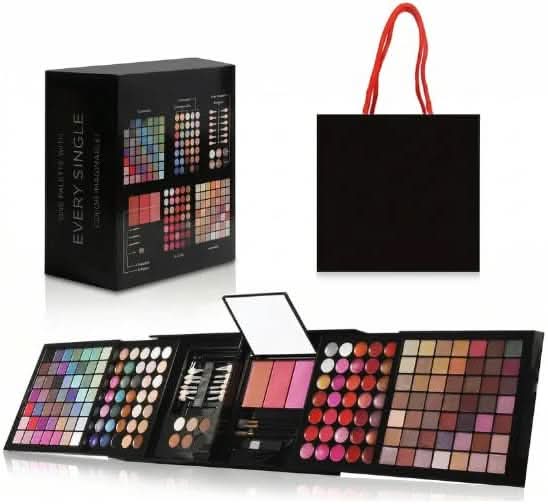 TAVICE 177 - Color Professional Makeup Kit Eyeshadow Palette with Blush, Lip Gloss, Concealer & Eyebrow Powder - Office Catch