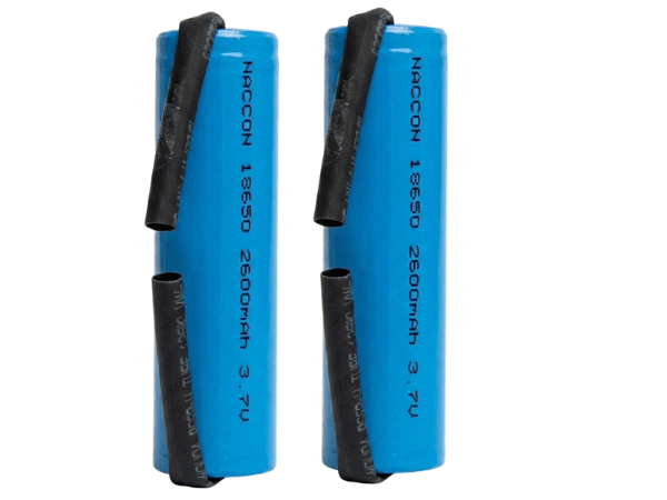 TAVICE 18650 Rechargeable Li - Ion Battery 2600mAh 3.7V Solder Tag Compatible Use (2 Pack) - Office Catch