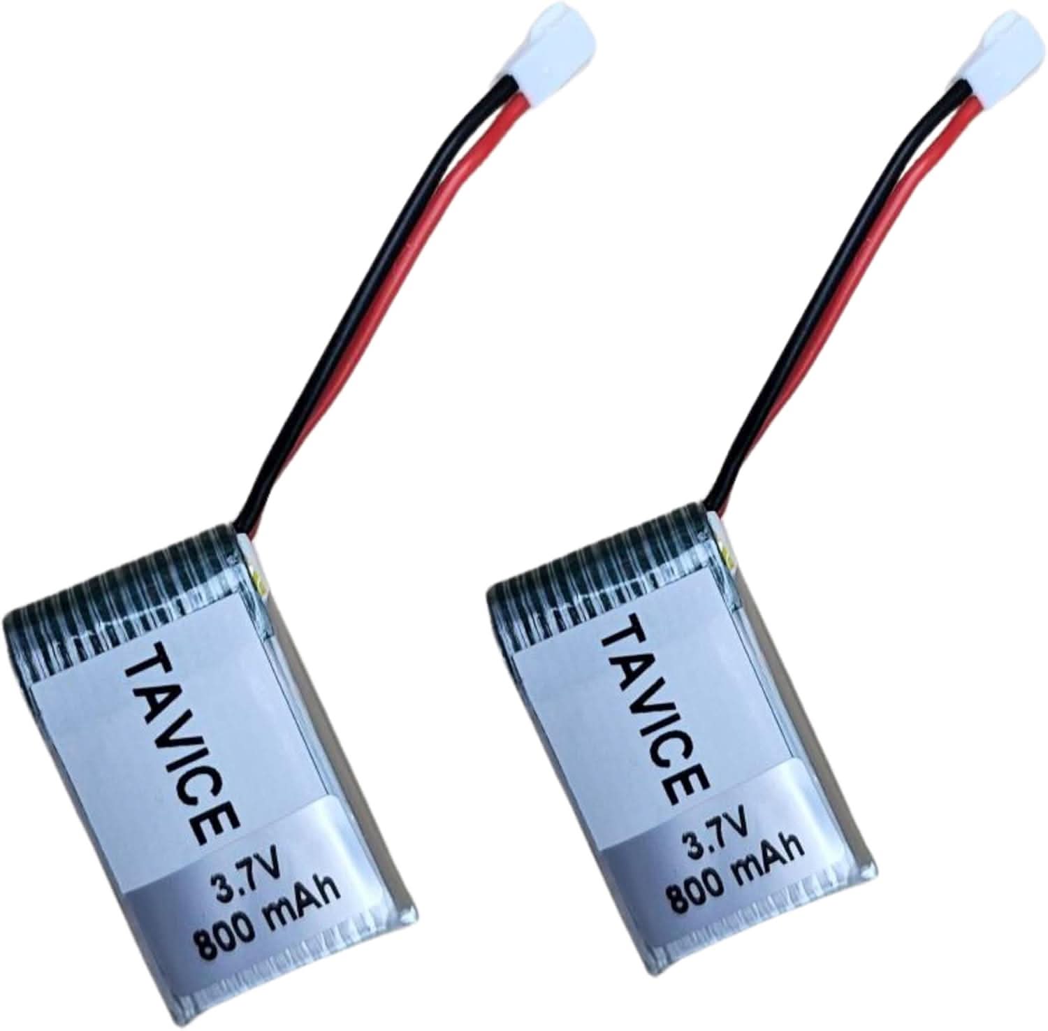 TAVICE 2 Pack 3.7V 800mAh LiPo Battery Pack Compatible with RC Airplanes & Drones (1/2/3 PCS Options) - Office Catch