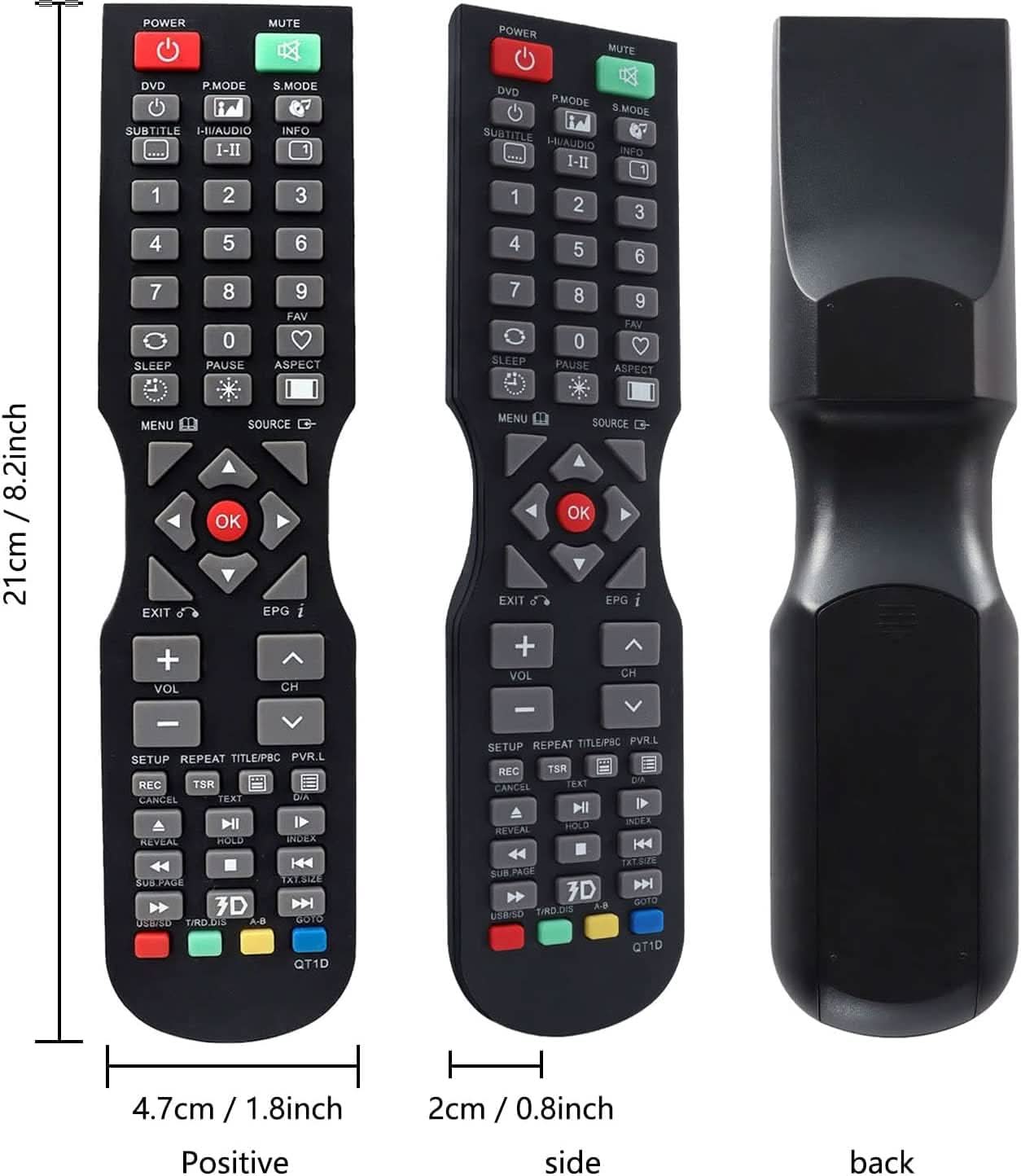 TAVICE 2 PACK Compatible Remote For SONIQ QT1E QT155 QT166 QT138 Remote TV E55V13A E55V14B - Office Catch