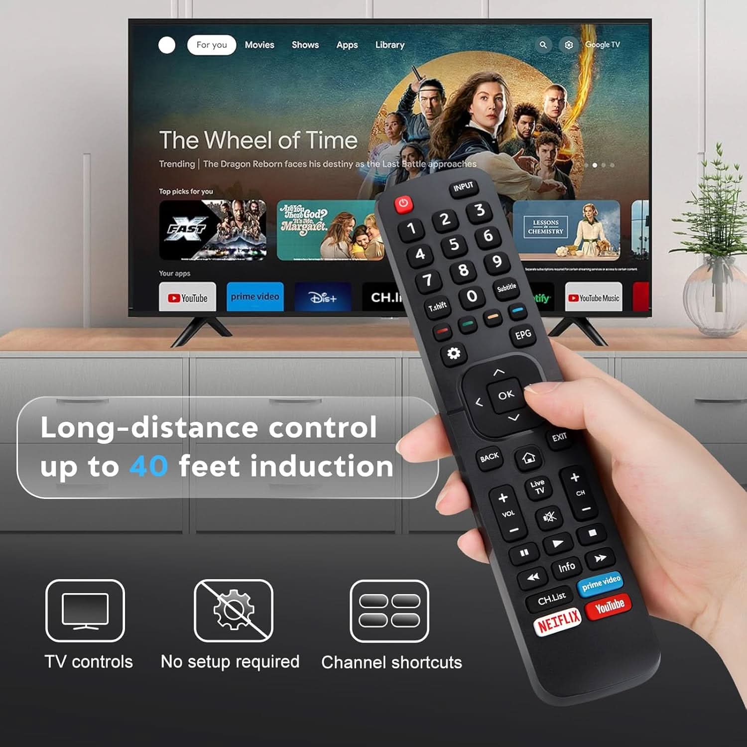TAVICE 2 PACK EN2BS27H Replacement Remote Control – Compatible with Hisense TVs (Many 4K &amp; UHD Models) - Office Catch
