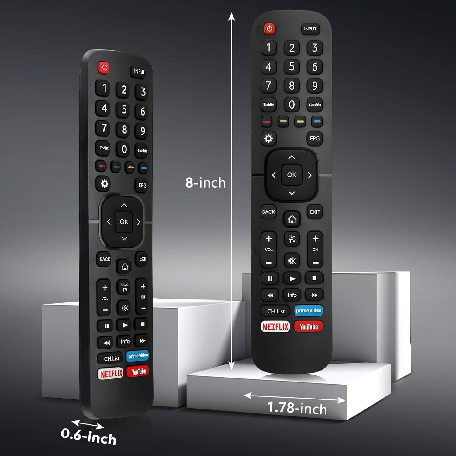 TAVICE 2 PACK EN2BS27H Replacement Remote Control – Compatible with Hisense TVs (Many 4K &amp; UHD Models) - Office Catch