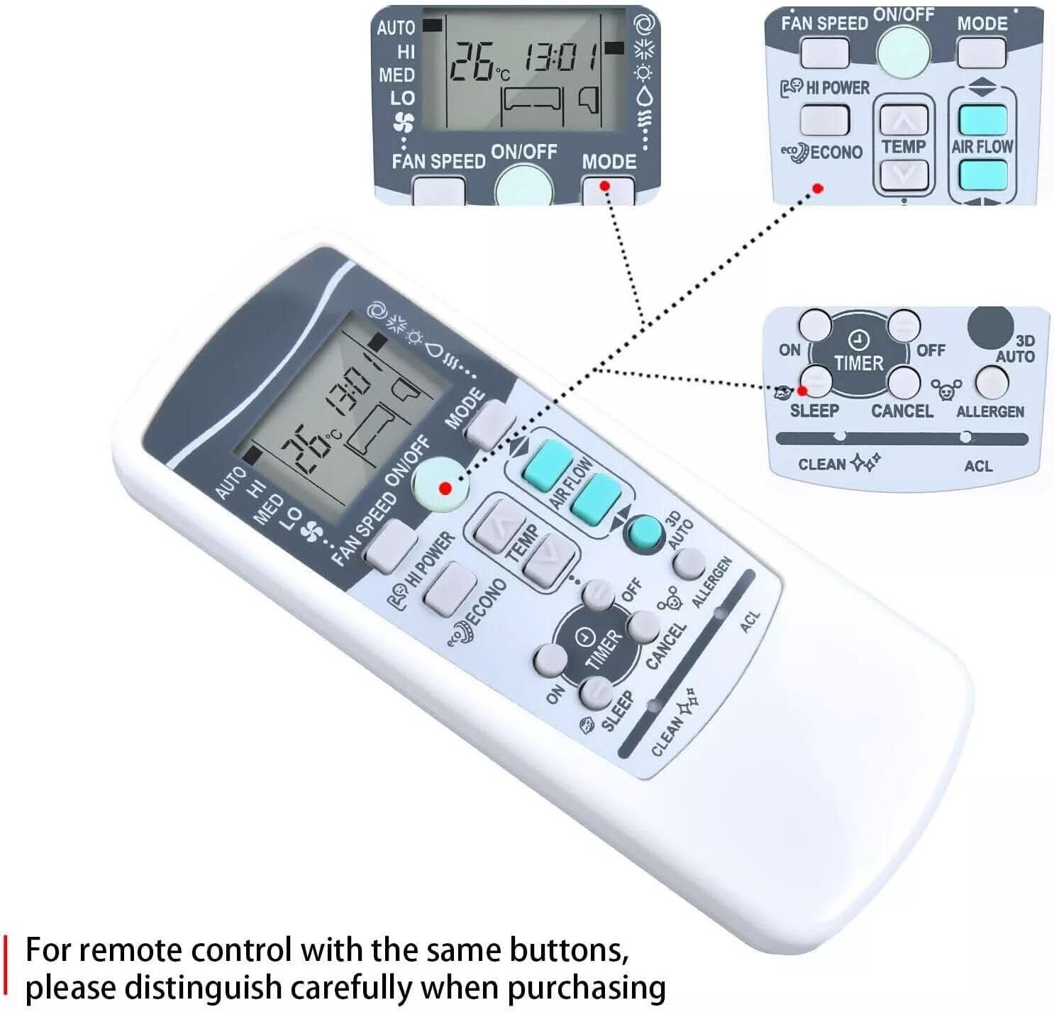 TAVICE 2 Pack Replacement RKX502A001 Remote Control for Mitsubishi Air Conditioner Also Compatible with RKX502A001B RKX502A001C RKX502A001F RKX502A001G RKX502A001P RKX502A001S RKX502A017A RKT502A420 RKW502A200B - Office Catch