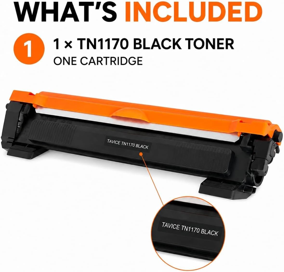 TAVICE 2 Pack TN1170 Toner Cartridges Compatible with Brother HL-L1230W and DCP-L1630W Printers, Black - Office Catch