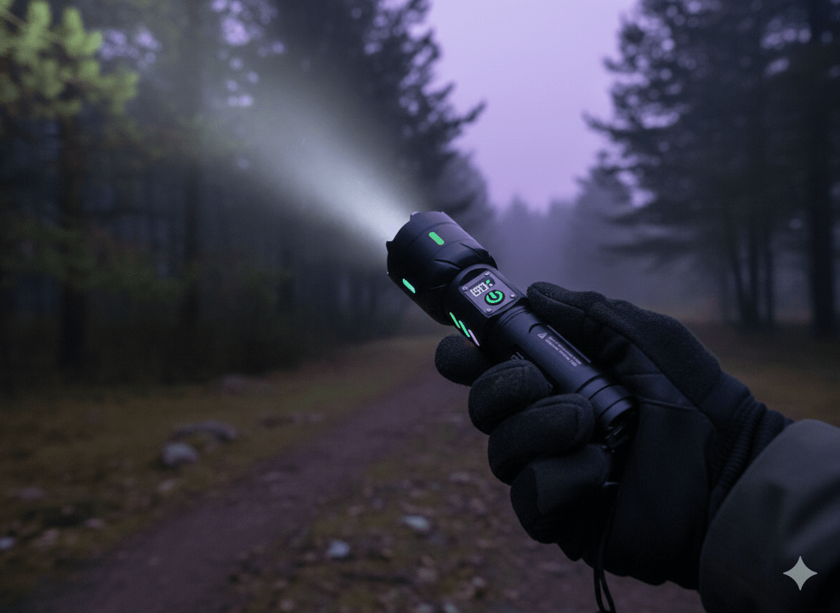 TAVICE 30W Super Bright LED Flashlight, Rechargeable Waterproof Emergency Torch with 26650 Battery for Outdoor Camping, Hiking & Car Repair - Office Catch
