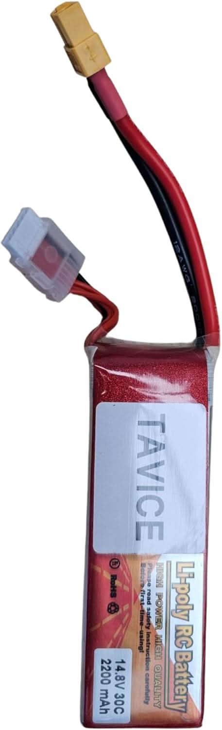TAVICE 4S LiPo Battery 14.8V 2200mAh 300C with XT60 Connector Compatible with RC Airplane, Car, Truck & Boat - Office Catch
