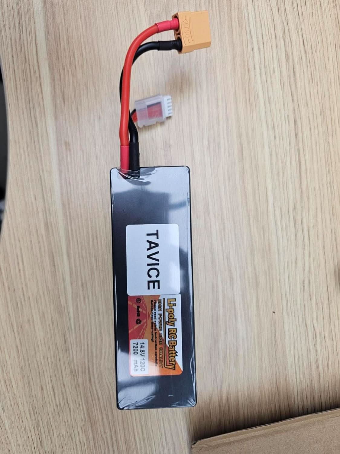 TAVICE 4S LiPo Battery 14.8V 7200mAh 120C with XT90 Connector Compatible with RC Cars, Trucks & Racing Models - Office Catch