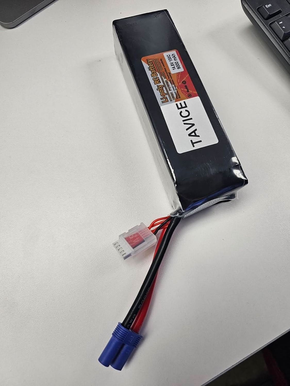 TAVICE 4S LiPo Battery 14.8V 9000mAh 130C with EC5 Connector Compatible with RC Car, Airplane, Jet & Helicopter - Office Catch