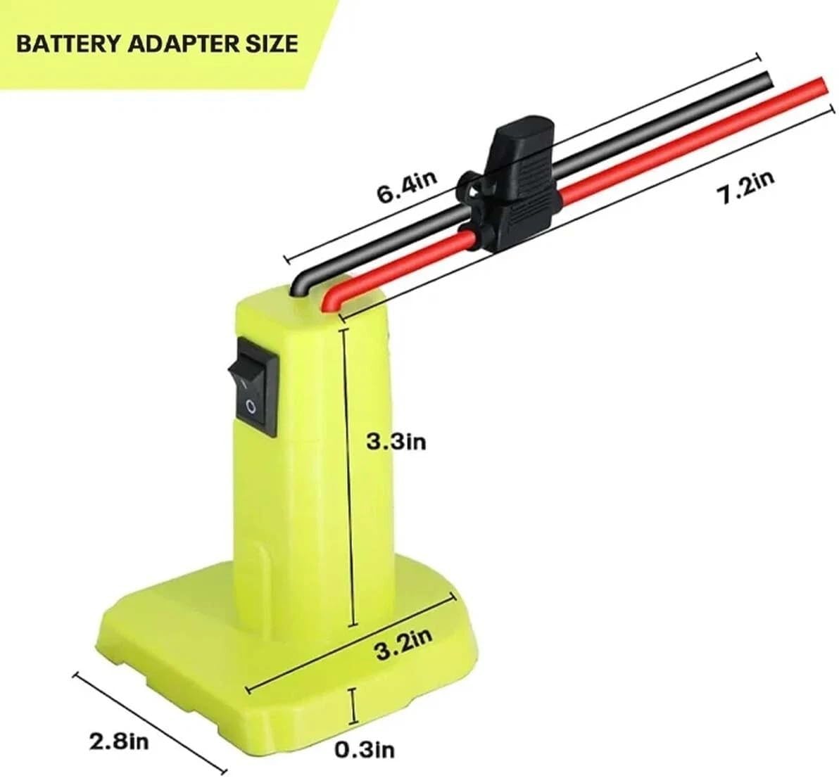 TAVICE Battery Adapter Compatible with Ryobi 18V Battery for Power Wheels Connector with 30A Fuse 12AWG Wire - Office Catch