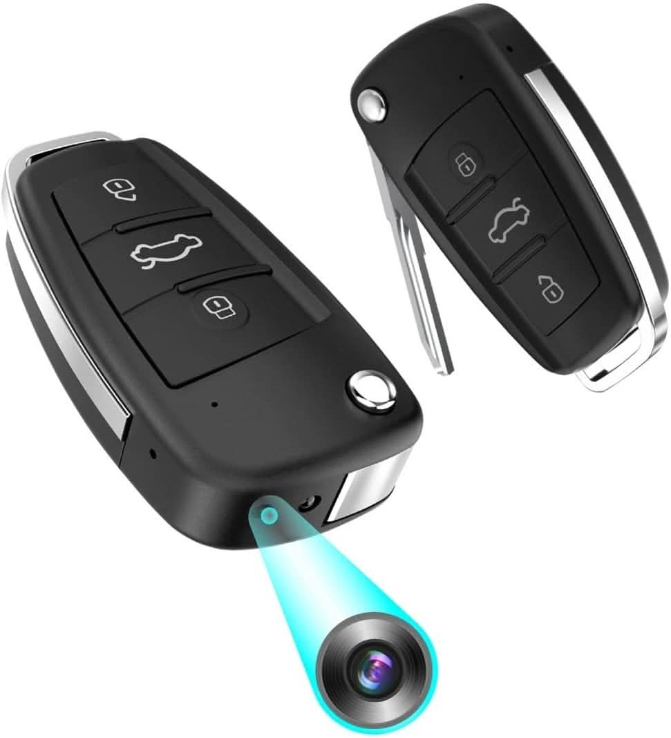 TAVICE Car Key Fob Camera 1080P HD Hidden Camera with Motion Detection, Loop Recording, 128GB, 940nm No - Glow Night Vision, Mini Portable Keychain for Home or Office - Office Catch