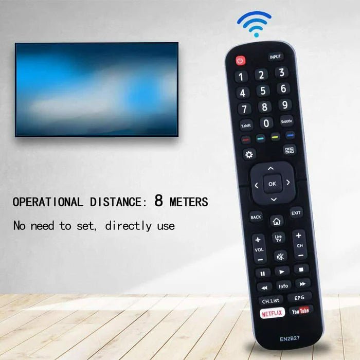 Tavice Compatible Hisense EN2B27 TV Remote Control Replacement – 2 Pack (EN - 2B27 / RC3394402/01 / 3139 238) - Office Catch