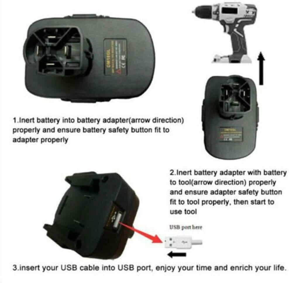 TAVICE DM18GL Battery Adapter Compatible with Milwaukee M18 & DeWalt 18V/20V Batteries for Craftsman 19.2V Power Tools Converter (Battery Not Included) - Office Catch