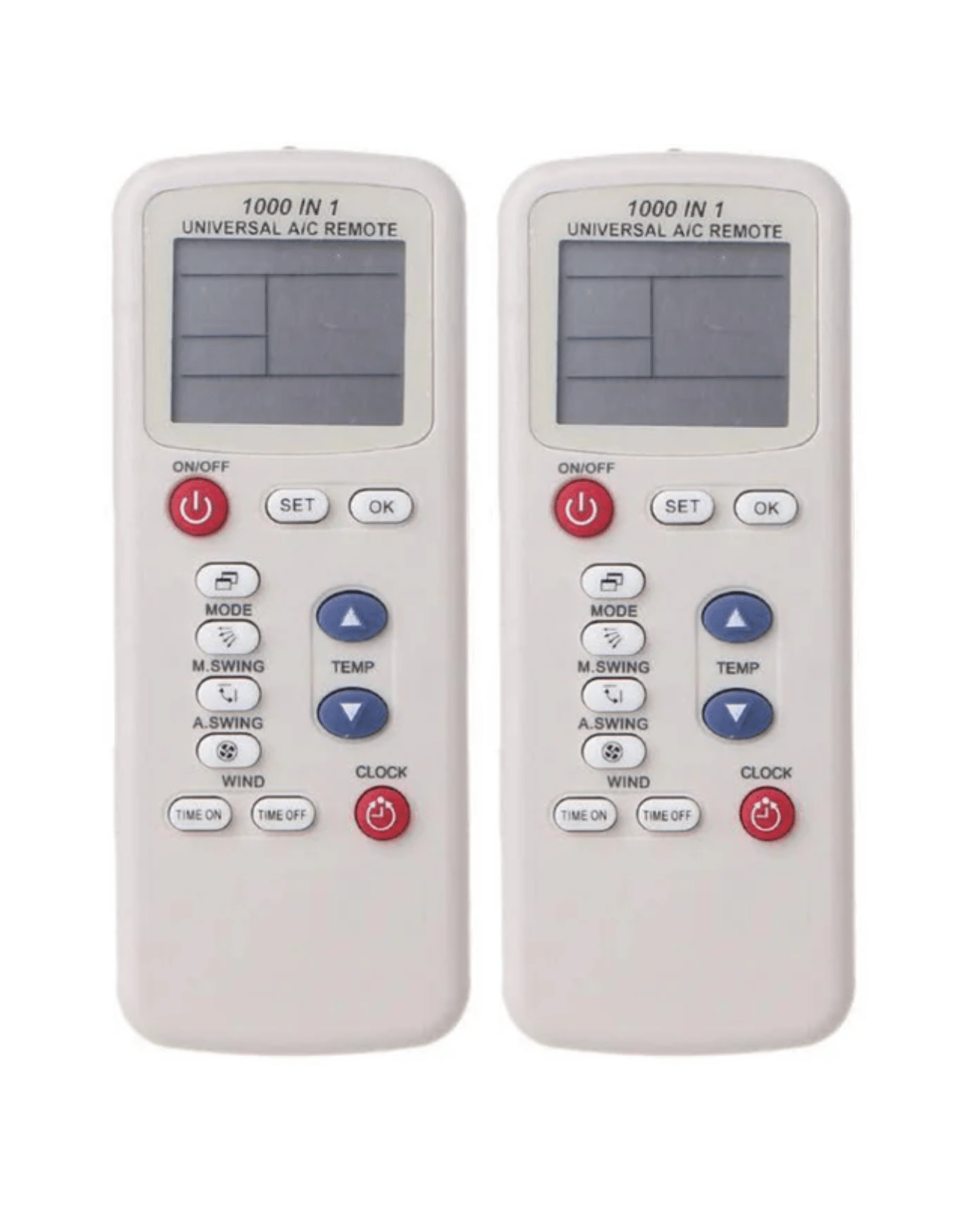 Tavice K - 100ES Universal Air Conditioner Remote Control (1000 in 1) – 2 Pack - Office Catch