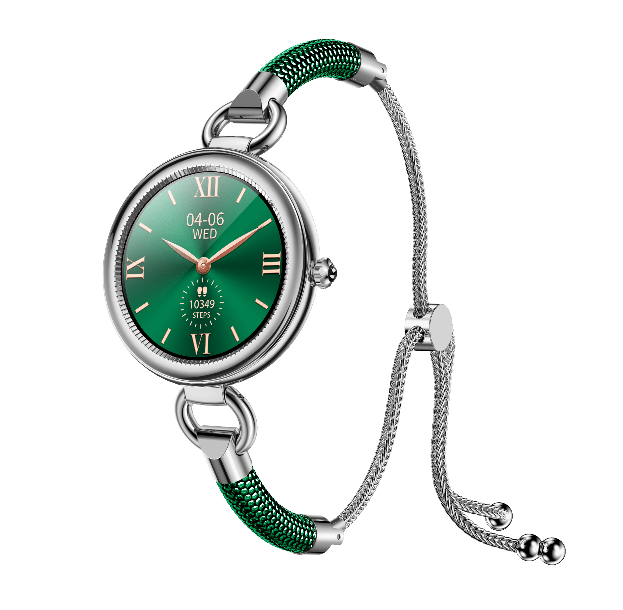 Tavice Misso Smartwatch for Women | Green Jewellery Style Strap, 1.19" AMOLED Display, Bluetooth Calling, AI Voice, Heart Rate, Sleep, Camera & Fitness Tracking - Office Catch