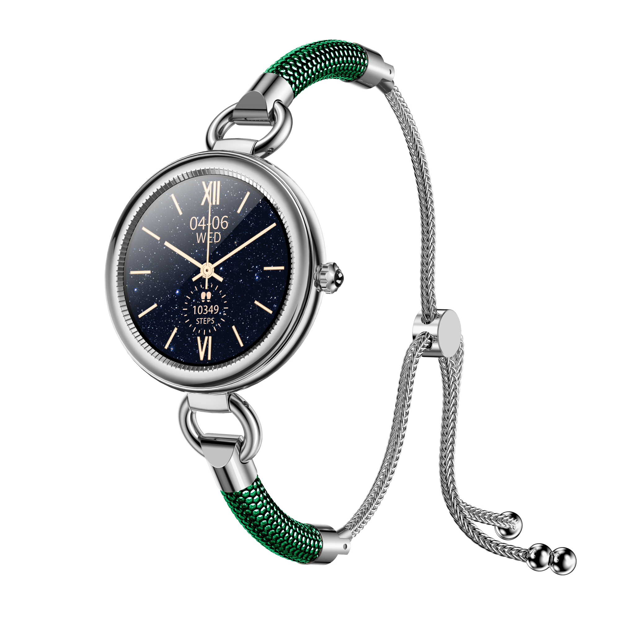 Tavice Misso Smartwatch for Women | Green Jewellery Style Strap, 1.19" AMOLED Display, Bluetooth Calling, AI Voice, Heart Rate, Sleep, Camera & Fitness Tracking - Office Catch