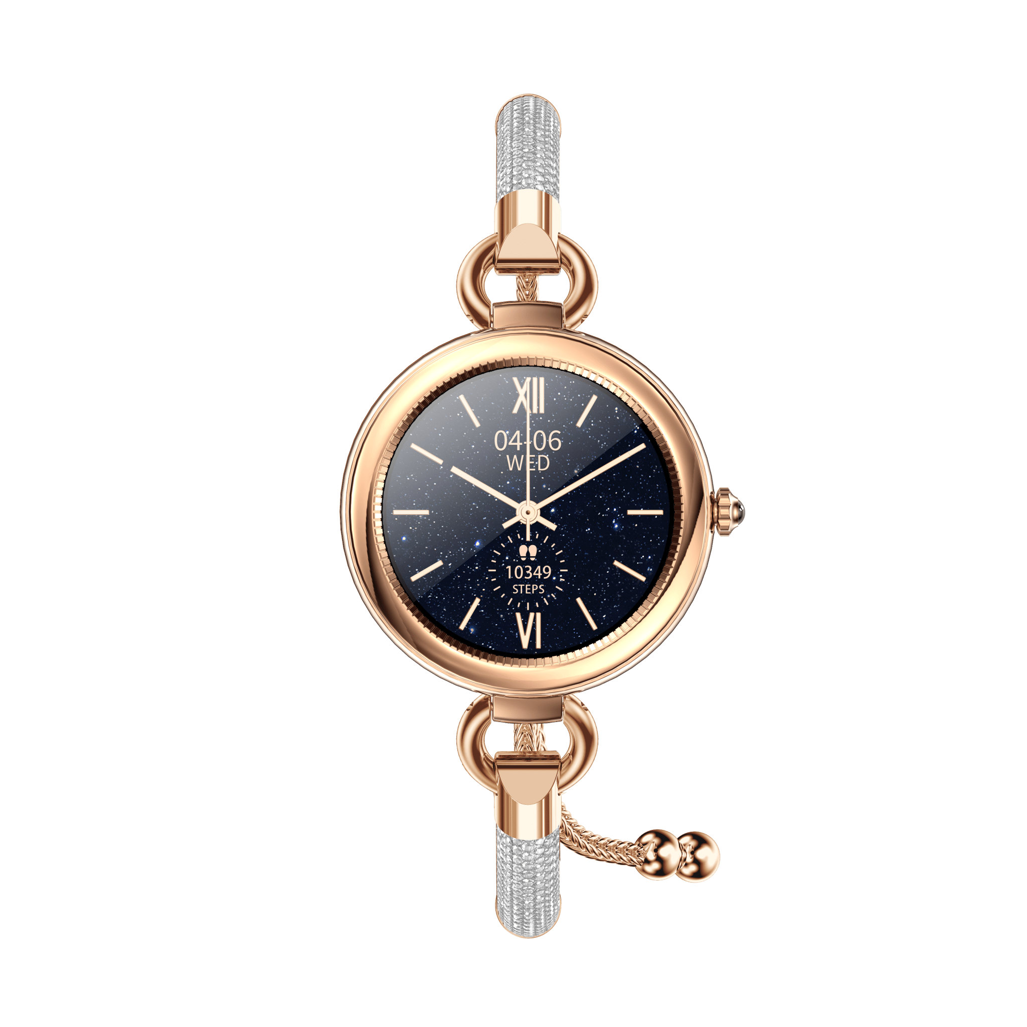 Tavice Misso Smartwatch for Women | Silver Jewellery Strap, 1.19" AMOLED Display with Gold Watch Face, Bluetooth Calling, AI Voice, Heart Rate, Sleep, Camera & Fitness Tracking - Office Catch