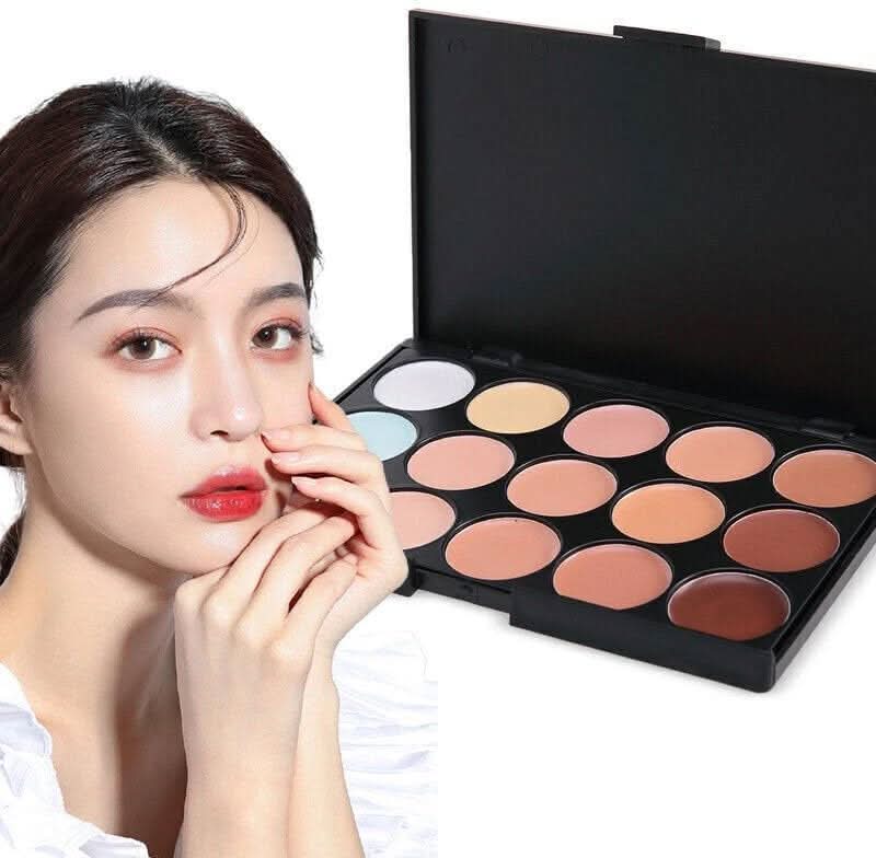 TAVICE NEW 15 - Color Contour Cream Concealer Kit Neutral Makeup Camouflage Palette for Face, Eyes, and Blemishes - Office Catch