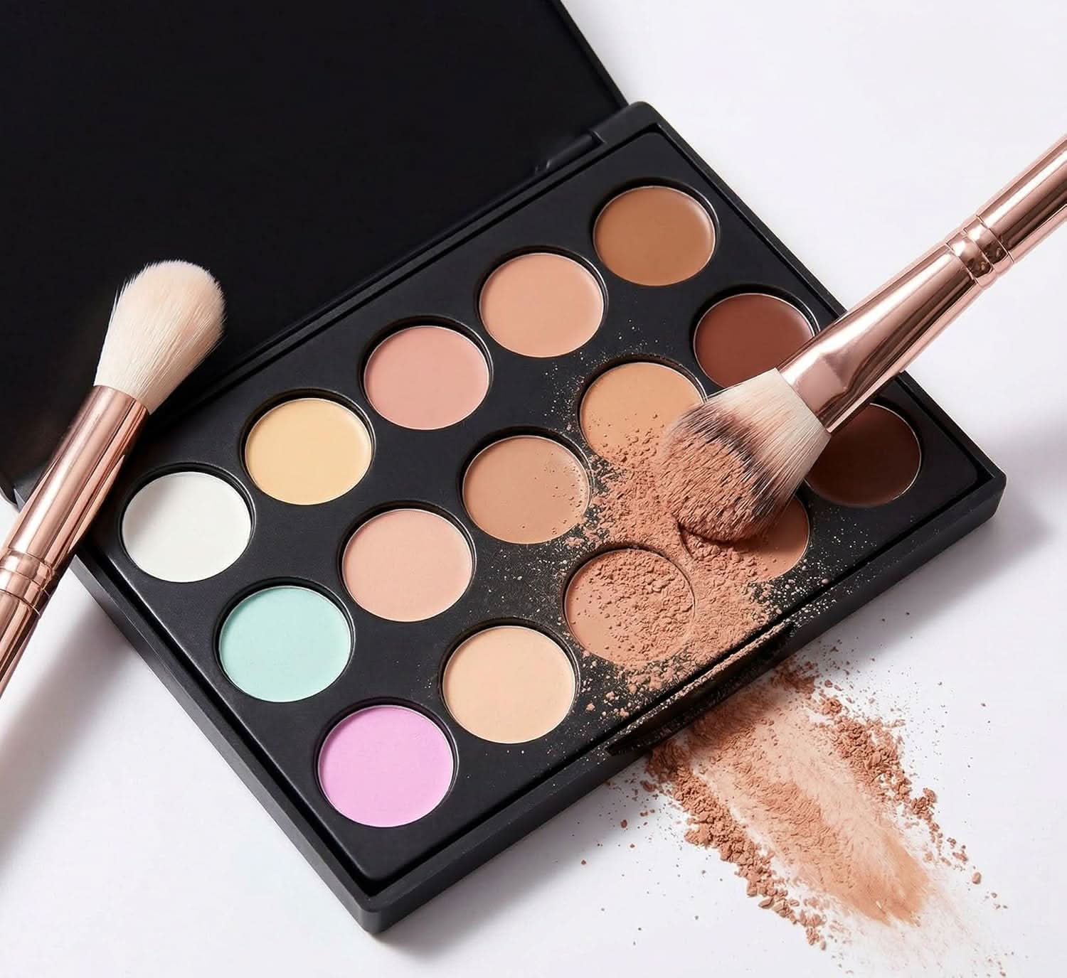 TAVICE NEW 15 - Color Contour Cream Concealer Kit Neutral Makeup Camouflage Palette for Face, Eyes, and Blemishes - Office Catch