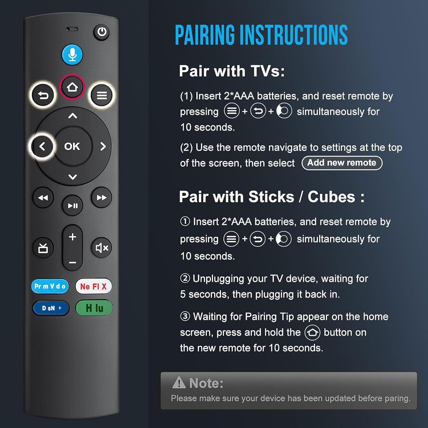 TAVICE Replacement Alexa Voice Remote 2 Pack for Fire TV Stick – Compatible with 3rd Gen, 2nd Gen, 4K, 4K Max & Lite - Office Catch
