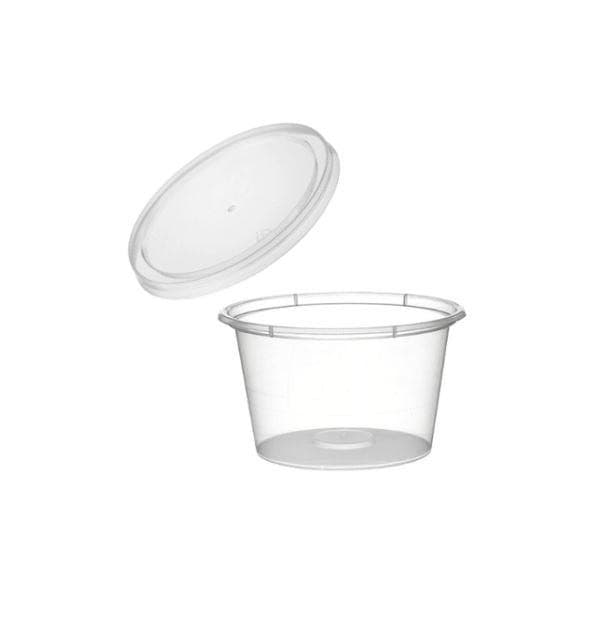 100ml (250pcs) Plastic Sauce Container with Lid - Office Catch