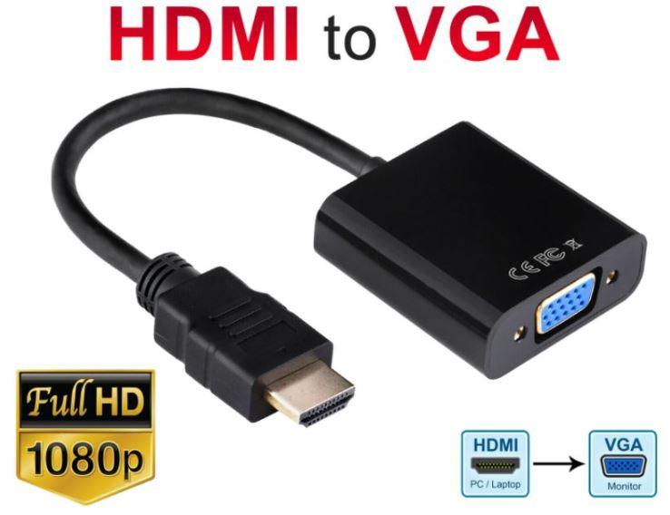 1080P HDMI Male to VGA Female Video Adapter Cable Converter - Office Catch