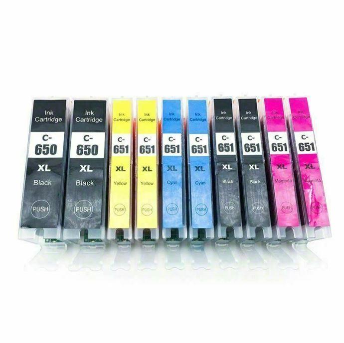 10x Canon compatible ink PGI-650 XL CLI-651XL Canon pixma MX926 MG5460 MX726 - Office Catch