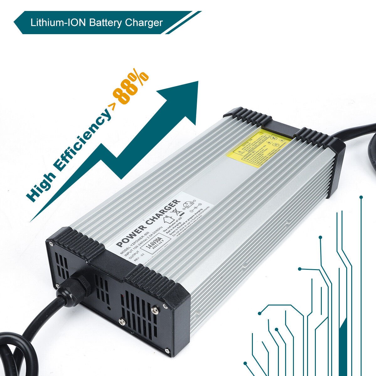 14.6V 12V 30A Lithium Battery Charger For LiFePO4 Lithium Iron Plug Kit - Office Catch