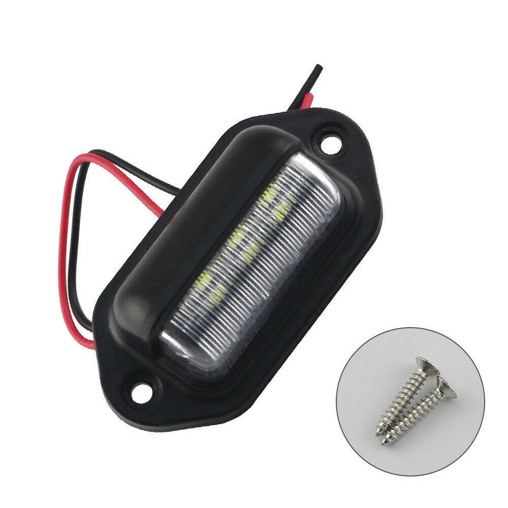 2 Pack License Number Plate Lamp Lights For Truck SUV Trailer 12/24V 6 LED - Office Catch