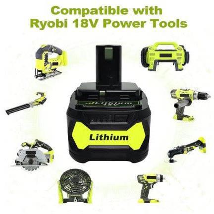 2x Ryobi 18V 6.0 Ah P108 P104 ONE+ Plus BPL-1815 Compatible Battery - Office Catch