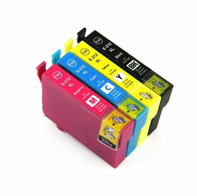 4 Pack Compatible Epson 212XL (C13T02X192-C13T02X492) High Yield Ink Cartridges Combo [1BK,1C,1M,1Y] - Office Catch