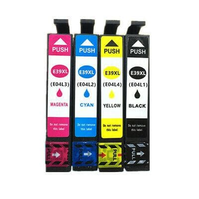 4 Pack Epson 39XL Compatible High Yield Inkjet Cartridges C13T04L192 - C13T04L492 - Office Catch