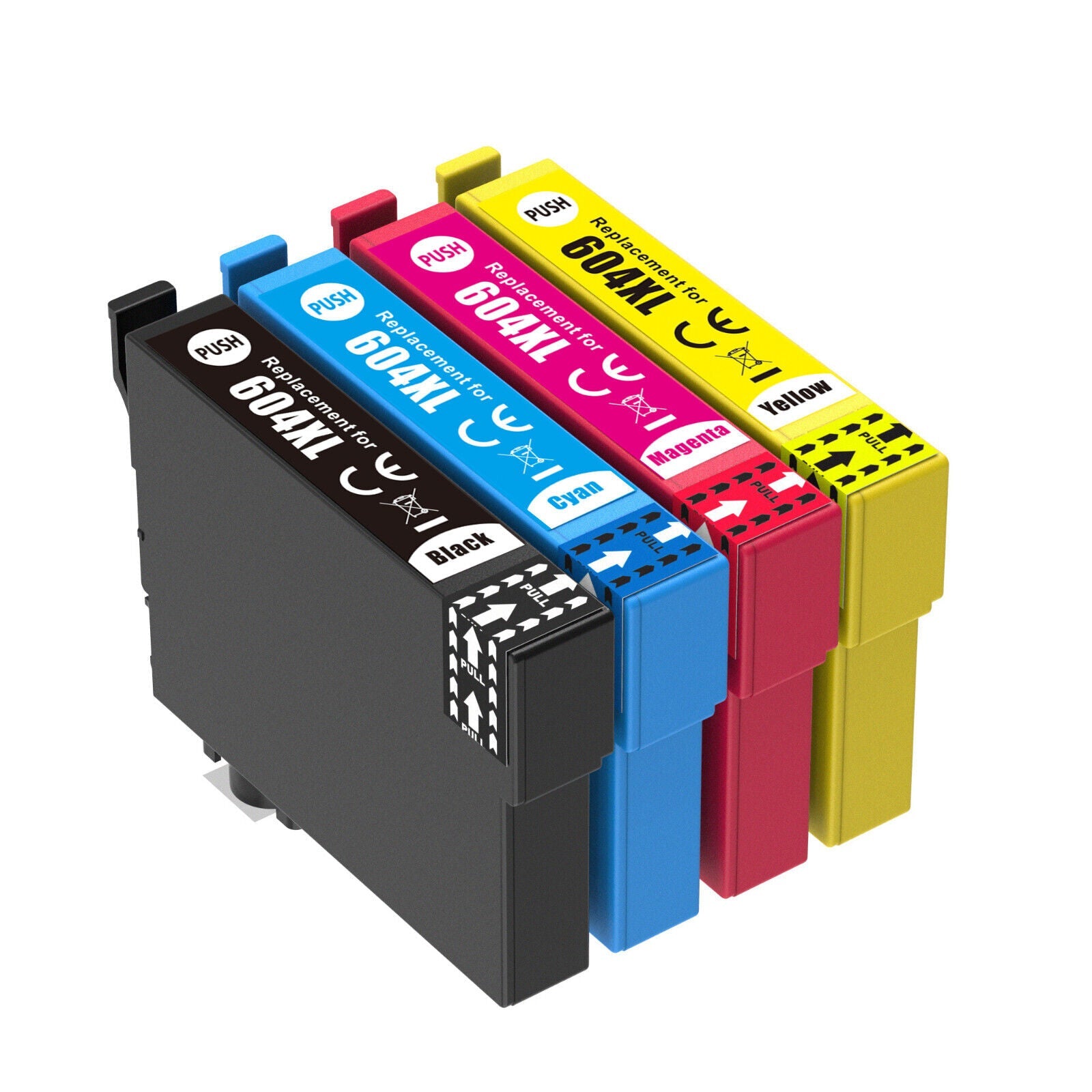 4 Pack Epson 604XL Compatible High Yield Inkjet Cartridges Combo C13T10H192 - C13T10H492 [1BK,1C,1M,1Y] - Office Catch