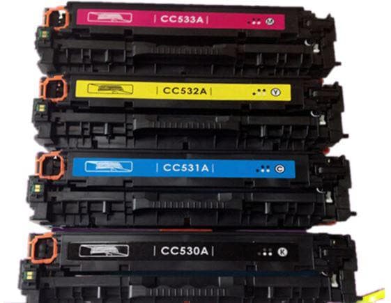 4x Toner Pack Compatible for HP CC530A CC531A CC532A CC533A color Laserjet CM2320 CP2020 CP2025 - Office Catch