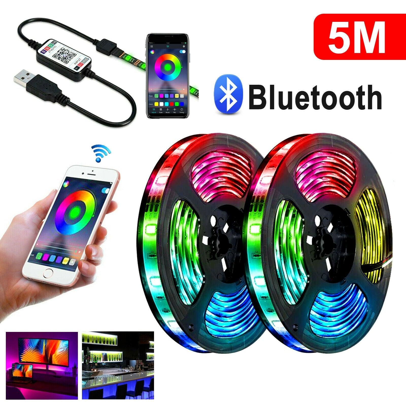 5 Meter LED Strip Light RBG USB 12V IP65 Waterproof 300 LED's - Office Catch
